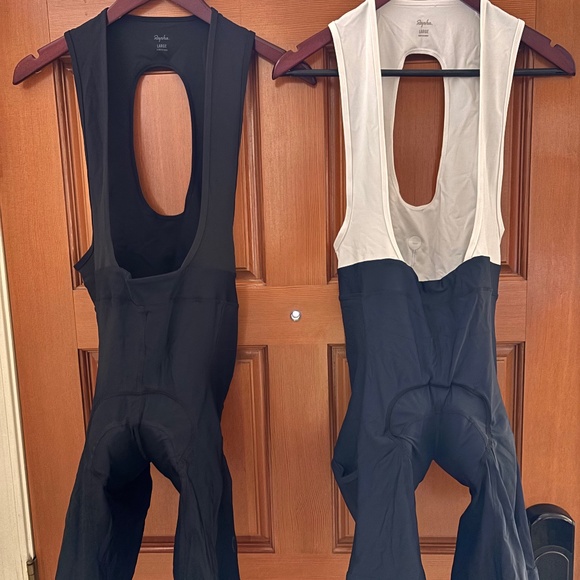 2 sets of mens large Rapha cycling bibs - Picture 1 of 3